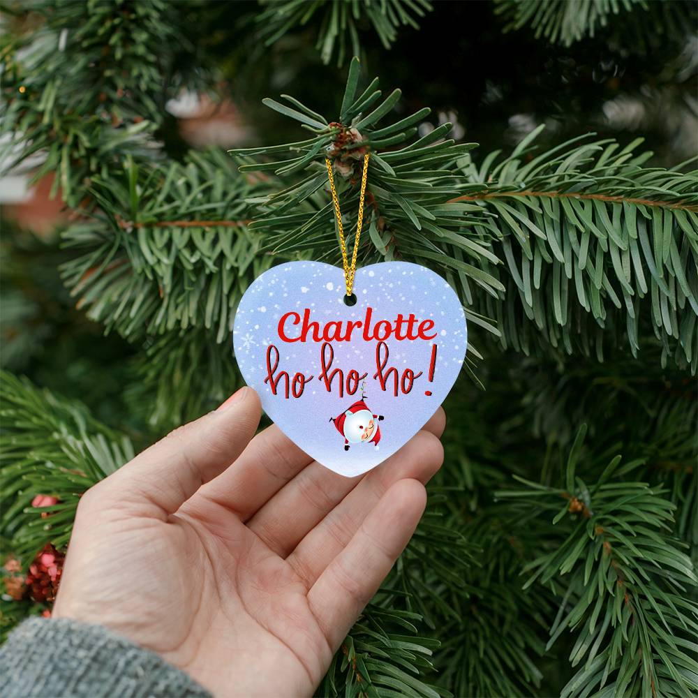 Heart Shaped  Personalised Christmas Ornament