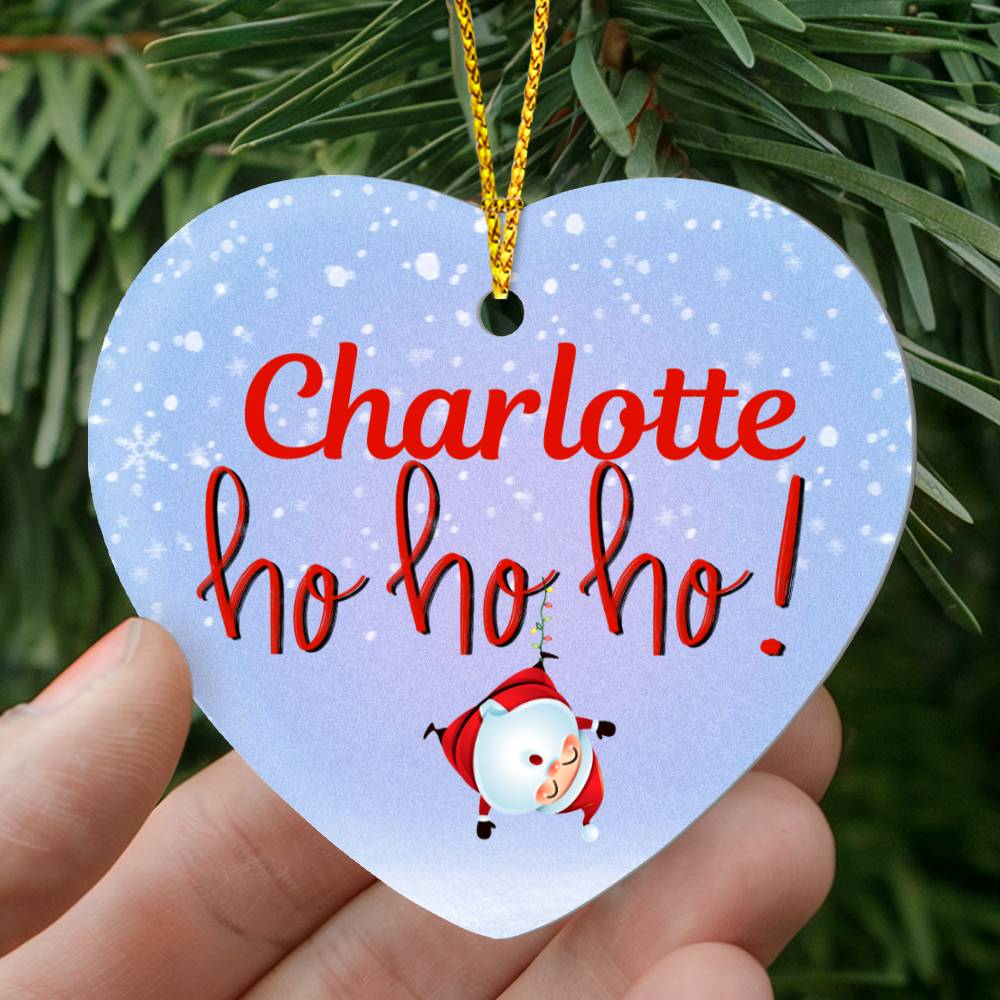 Heart Shaped  Personalised Christmas Ornament